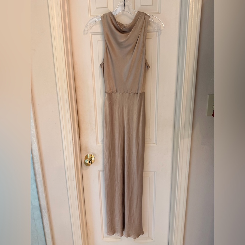 Shona Joy La Lune High Neck Midi Dress – Gold, Cocktail, Evening, Elegant, Sz 4 - Picture 7 of 16